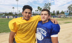 Andrew Diaz (left) and Andrew Manriquez from Poly picture